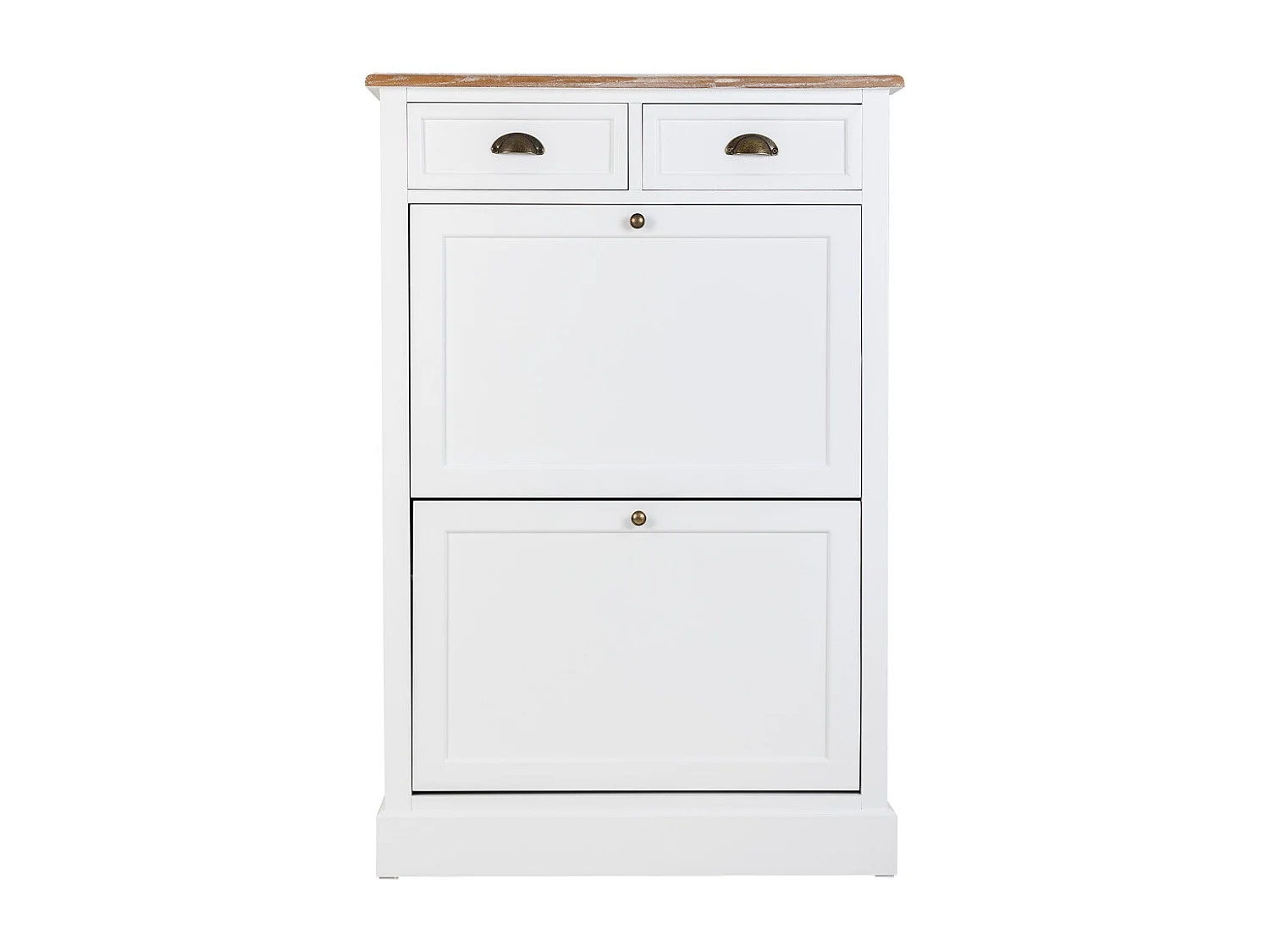 Scarpiera in legno bianco 80x120,5x33