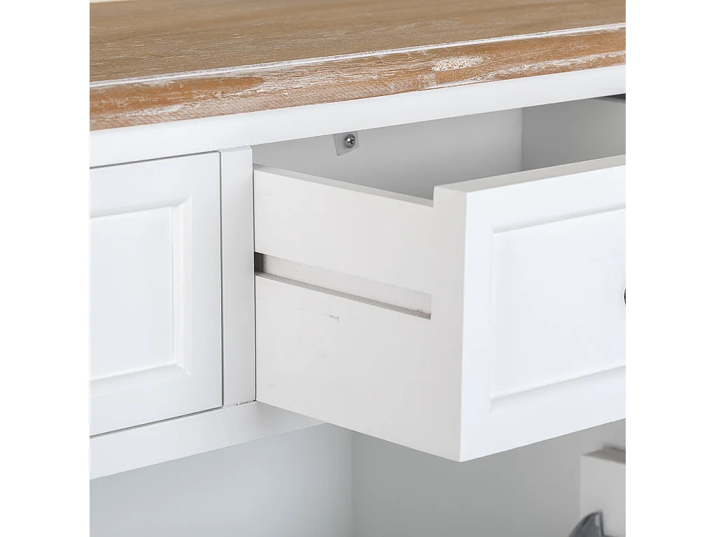 Scarpiera in legno bianco 80x120,5x33