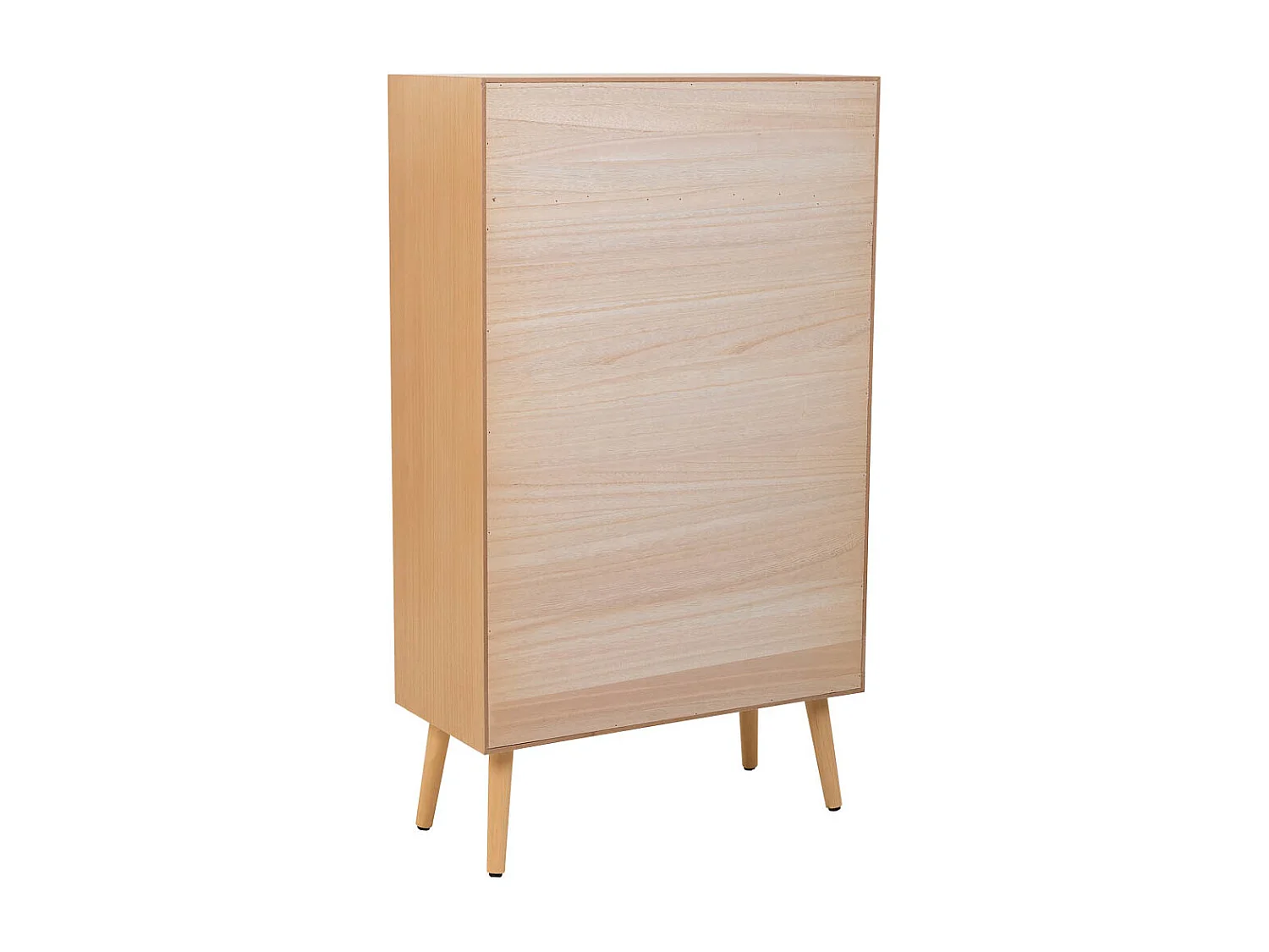 Schuhregal aus Holz mit 2 Türen und 2 Schubladen, braun 70x32x120h cm