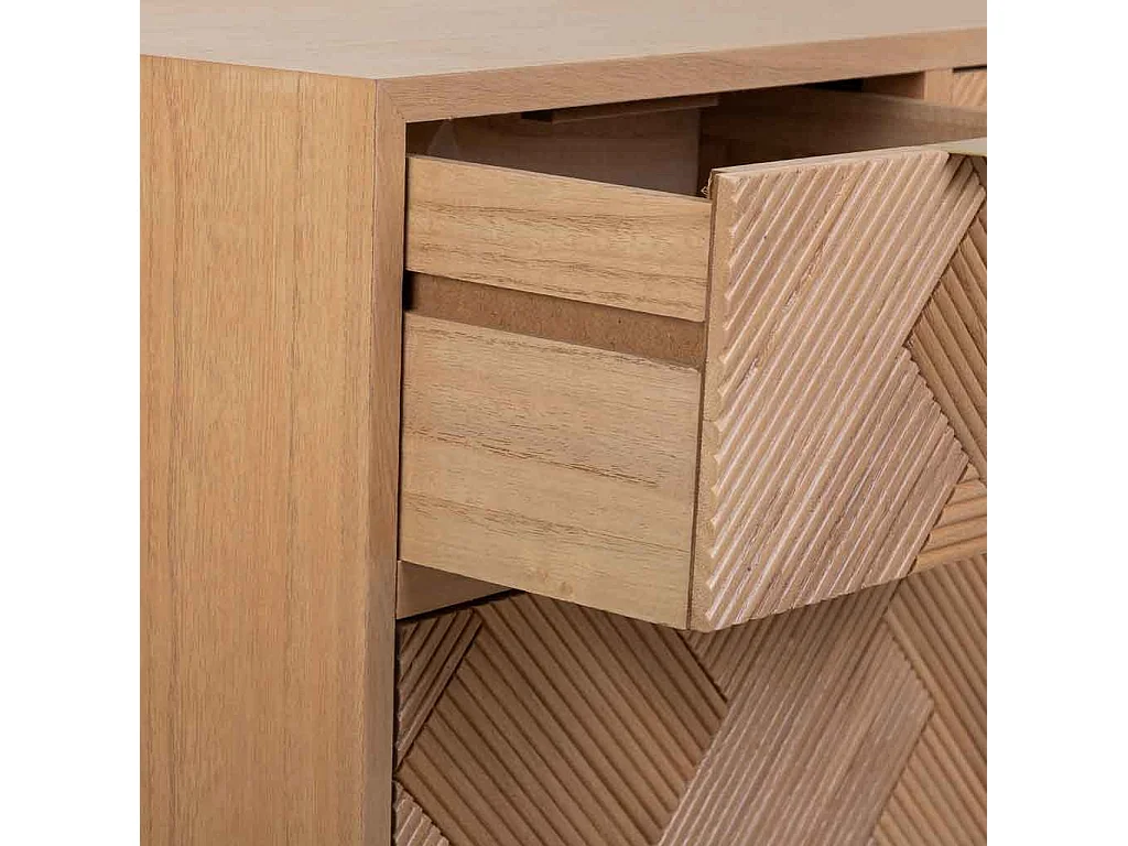 Schuhregal aus Holz mit 2 Türen und 2 Schubladen, braun 70x32x120h cm