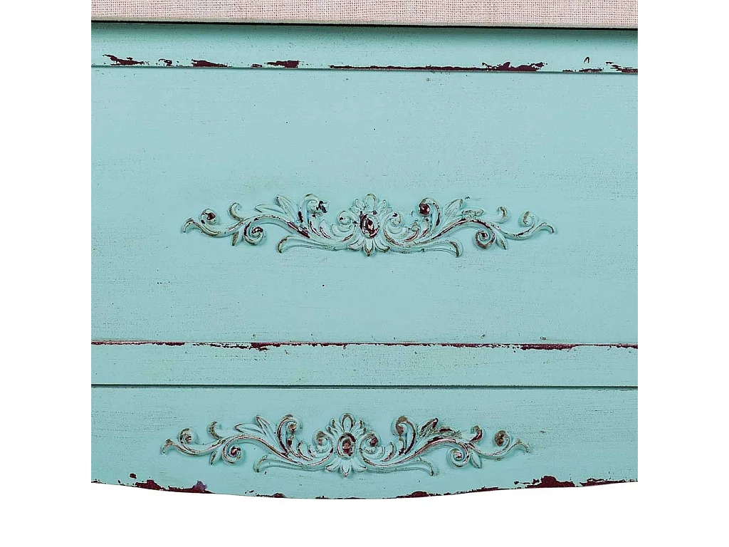 Banquette en bois bleue 120x43x48