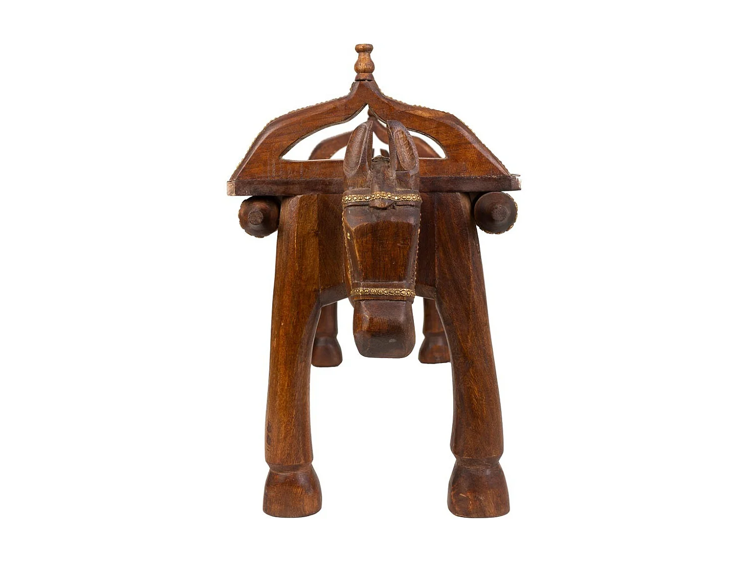 Braune Holz- und Metallbank 117x30,5x50h cm