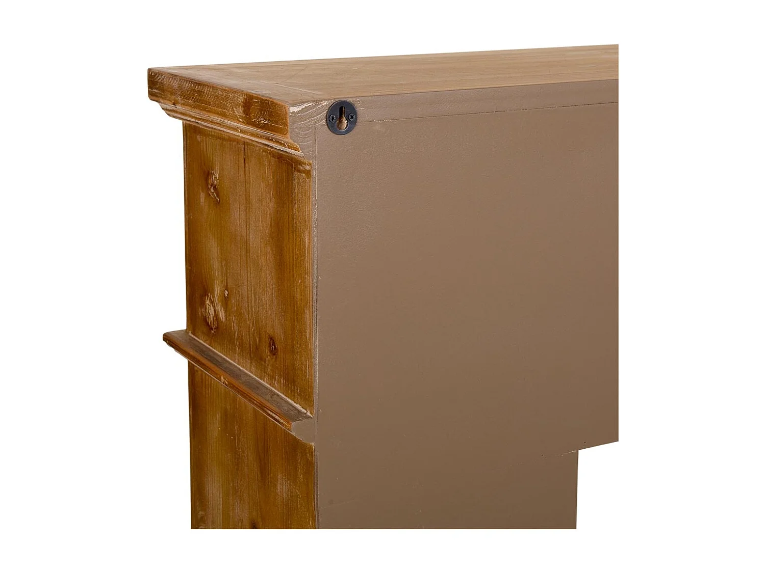 Moldura de lareira em madeira entalhada castanha 130x27x110