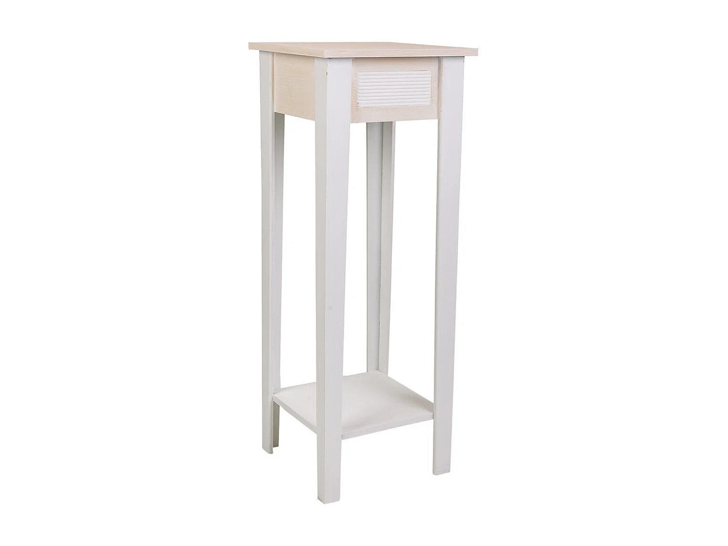 Soporte de maceta de madera blanca 30x30x80 cm