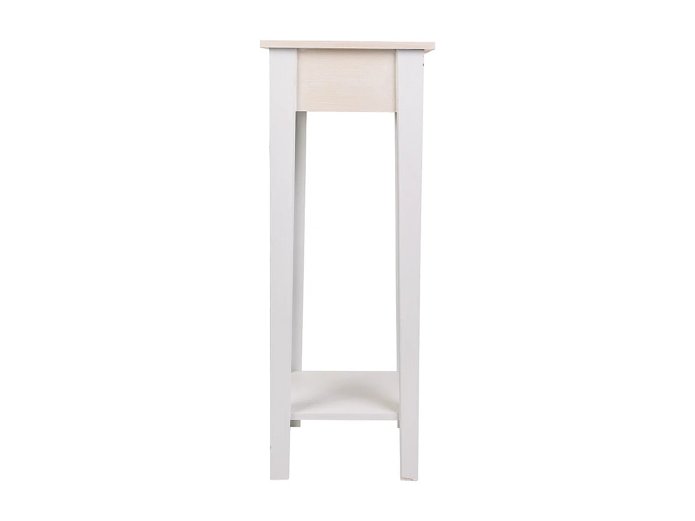 Soporte de maceta de madera blanca 30x30x80 cm