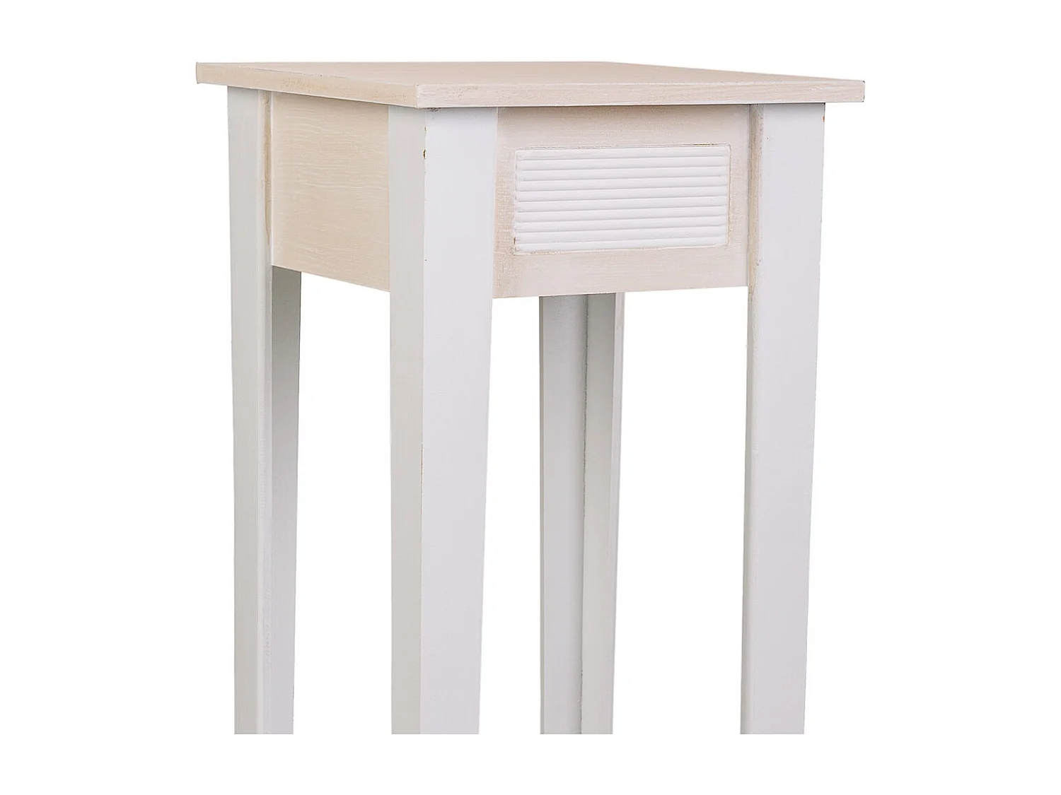 Soporte de maceta de madera blanca 30x30x80 cm