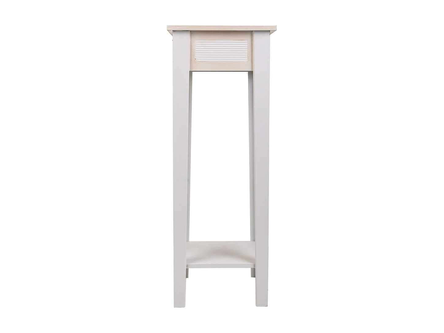 Supporto per vaso in legno bianco 30x30x80