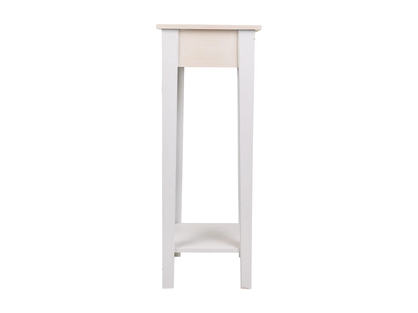 Supporto per vaso in legno bianco 30x30x80