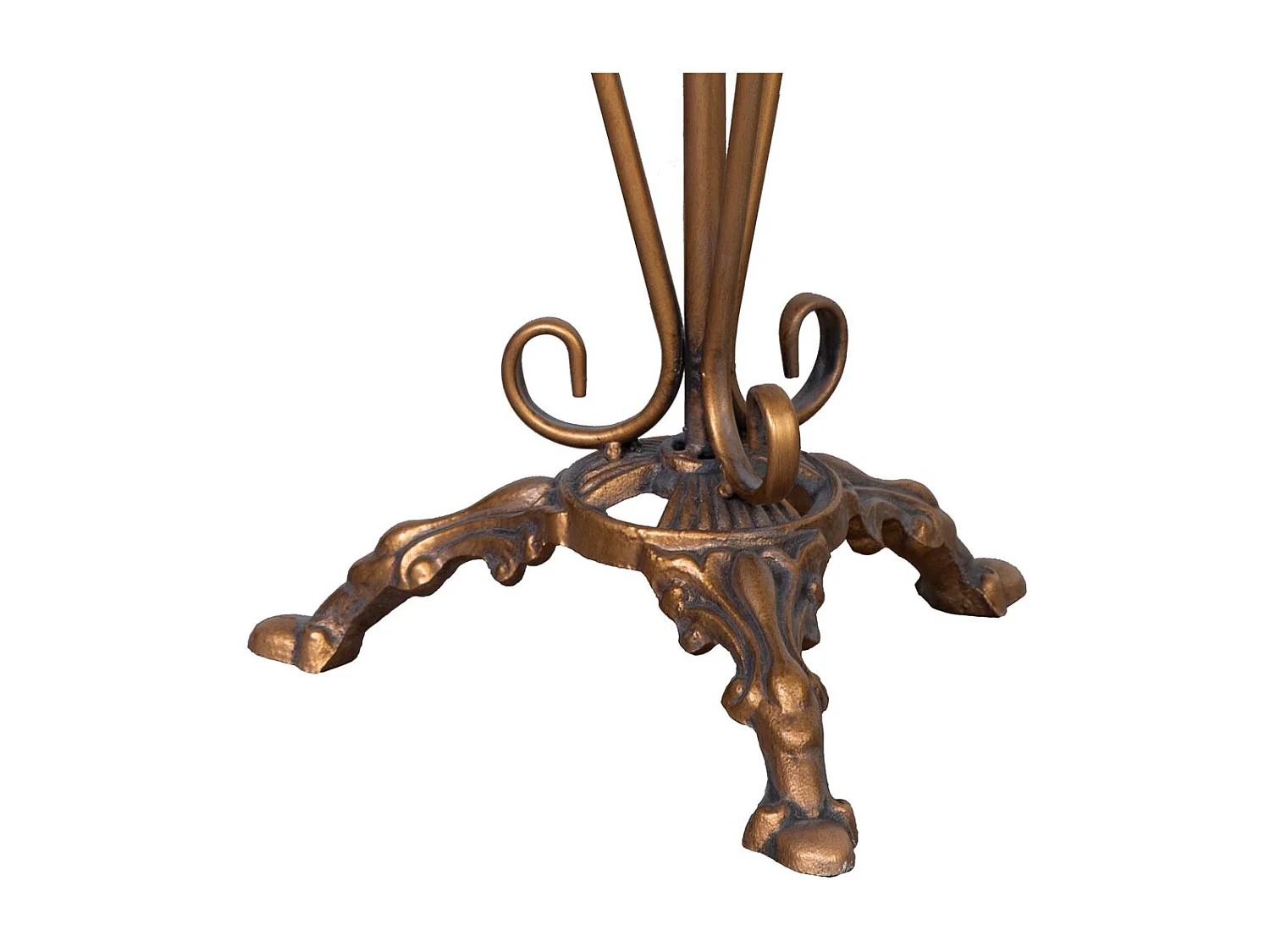 Mesa auxiliar de metal envelhecido dourado 40x40x77