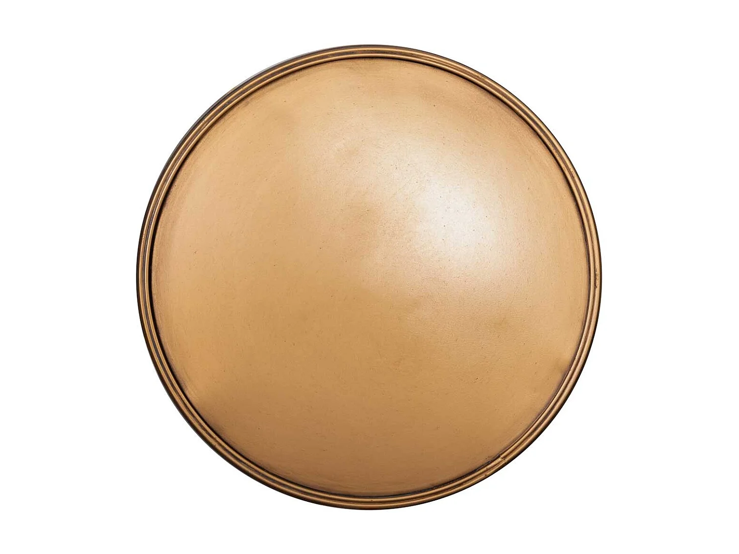 Beistelltisch aus gealtertem goldenem Metall 40x40x77