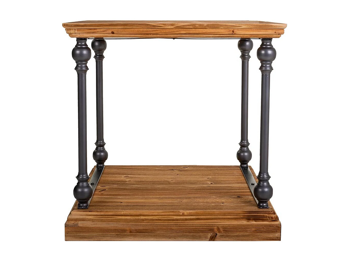 Table basse en métal et bois 60x60x60h cm