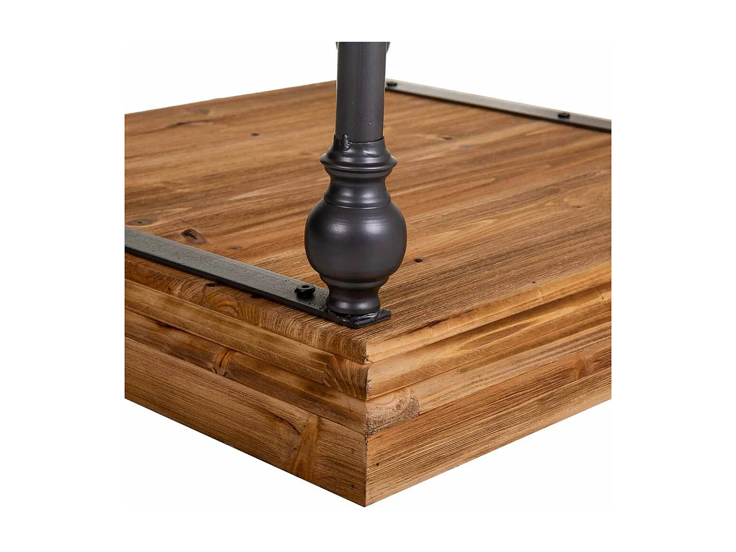 Couchtisch aus Metall und Holz 60x60x60h cm