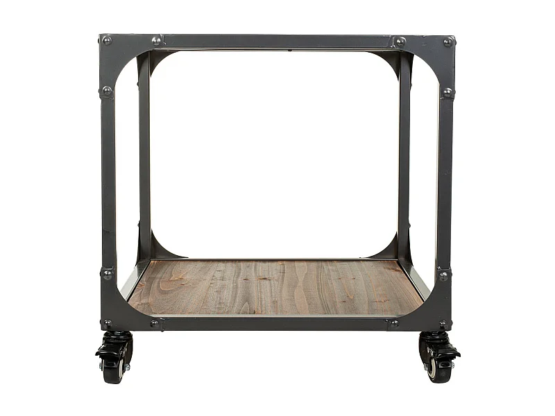 Tavolo in metallo e legno 50x50x50h cm