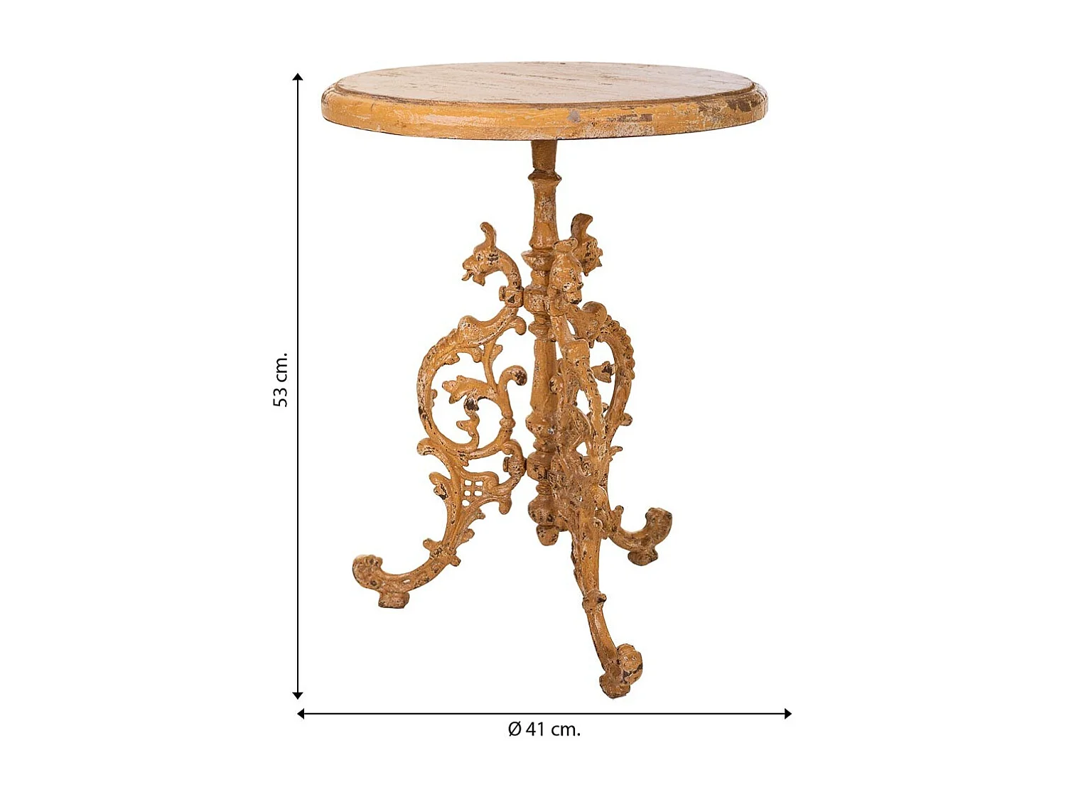 Mesa de apoio metálica 41x41x53h