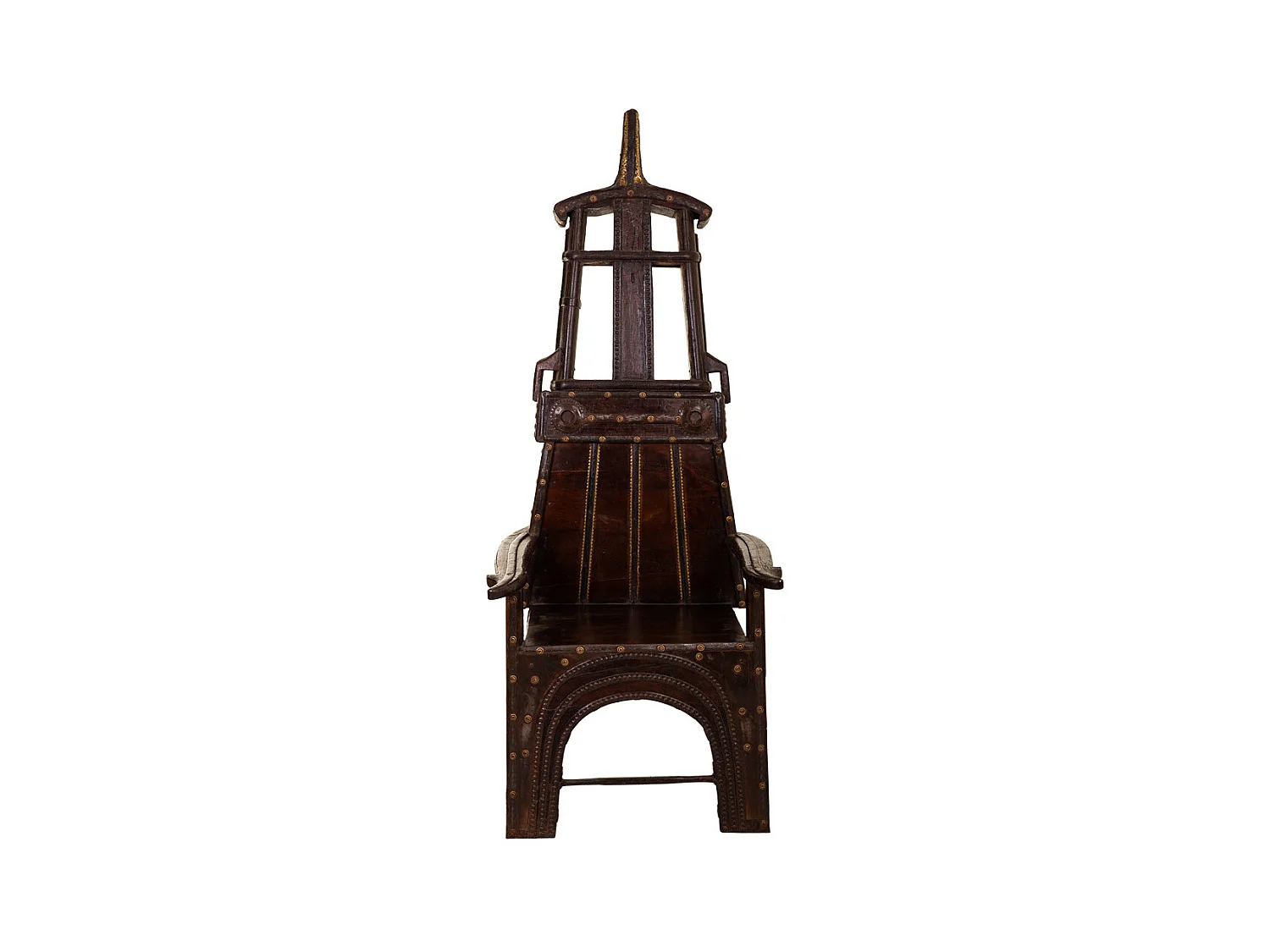 Fauteuil en bois marron 80x77x199h