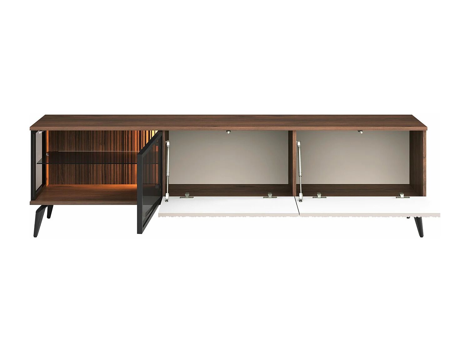 Meuble TV Salcira 103, Cachemire|Noix, 180x50x39cm