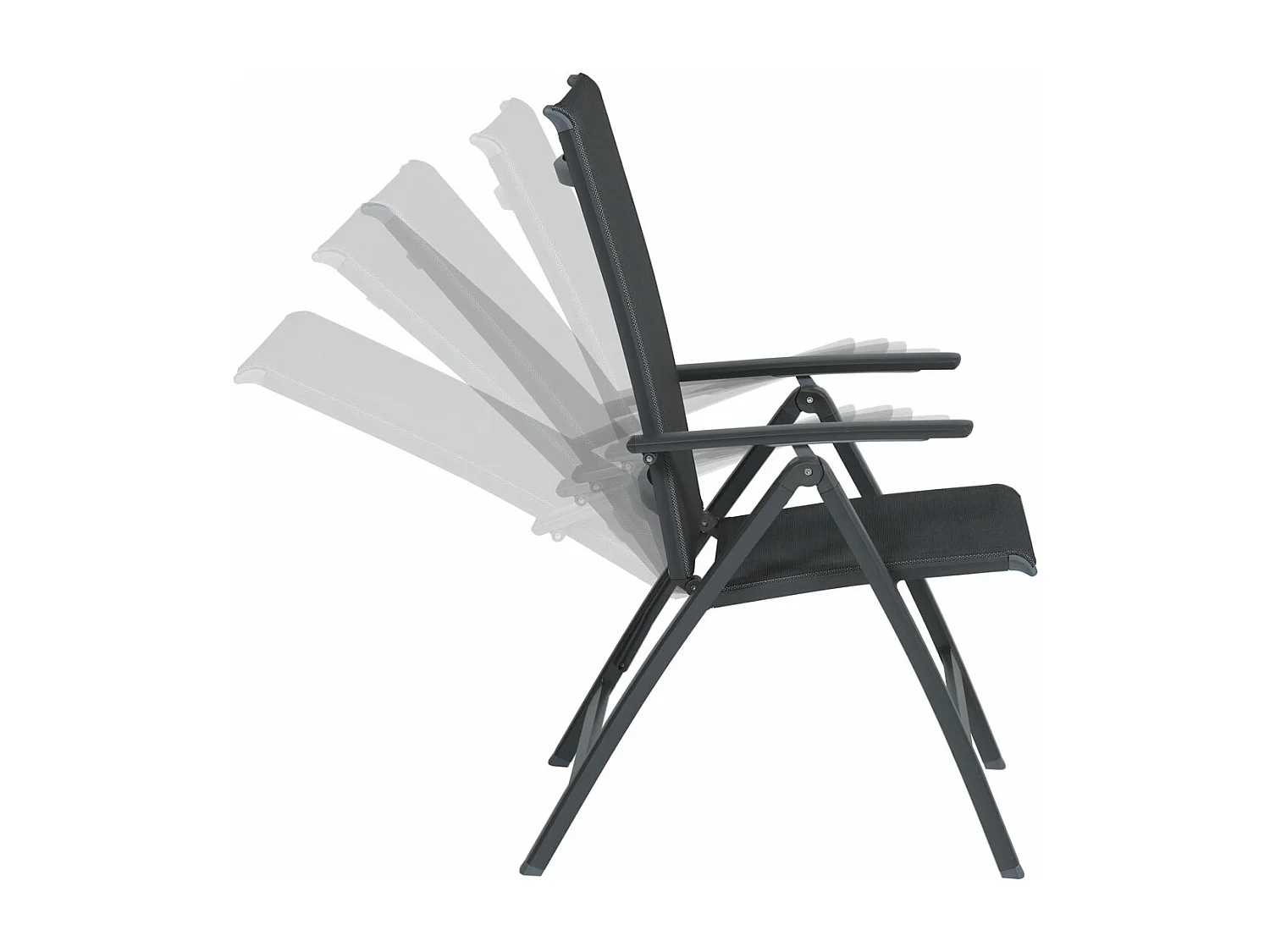 Chaise de jardin réglable Garden Impressions Santana gris foncé