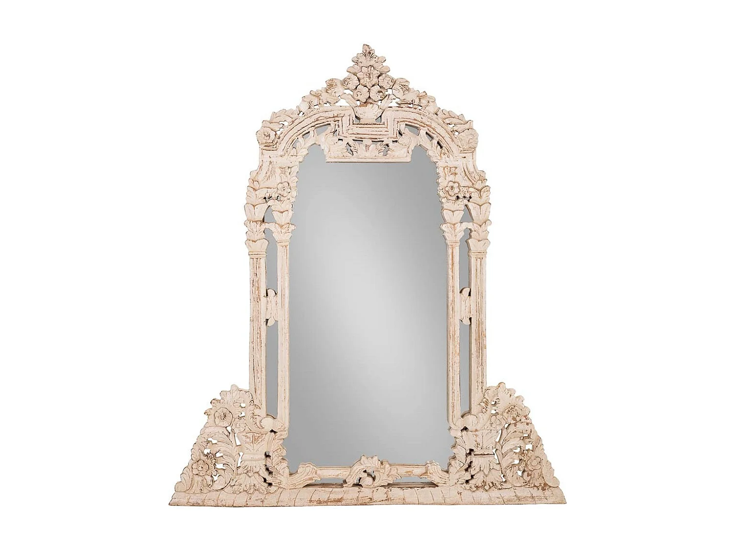 Hall en bois fini à la main et miroir miroir 112x2x127 -hall 120x40x75