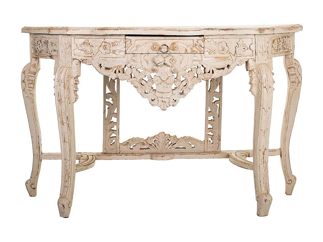 Hall en bois fini à la main et miroir miroir 112x2x127 -hall 120x40x75