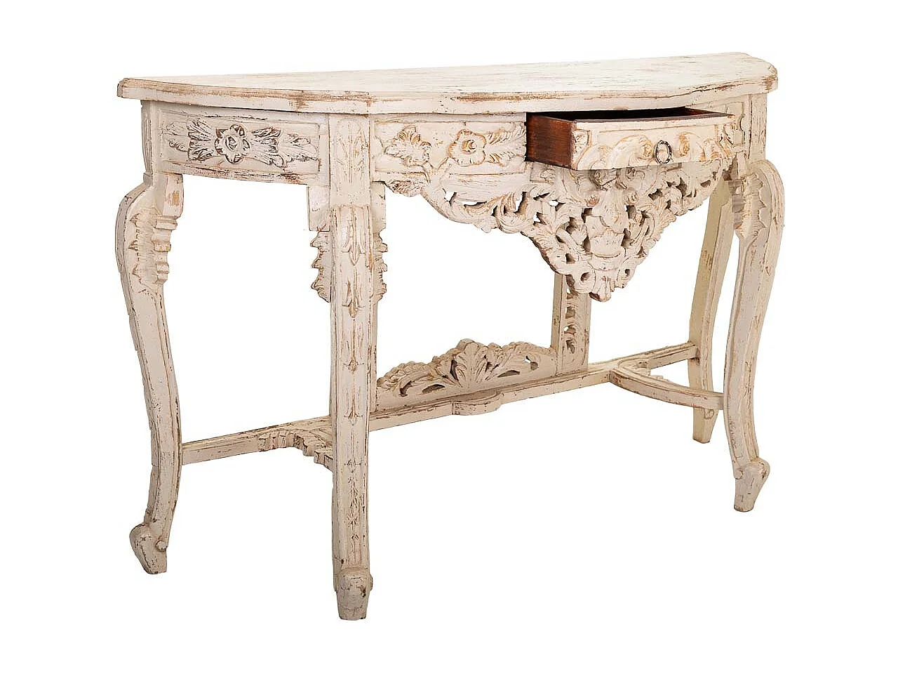 Hall en bois fini à la main et miroir miroir 112x2x127 -hall 120x40x75