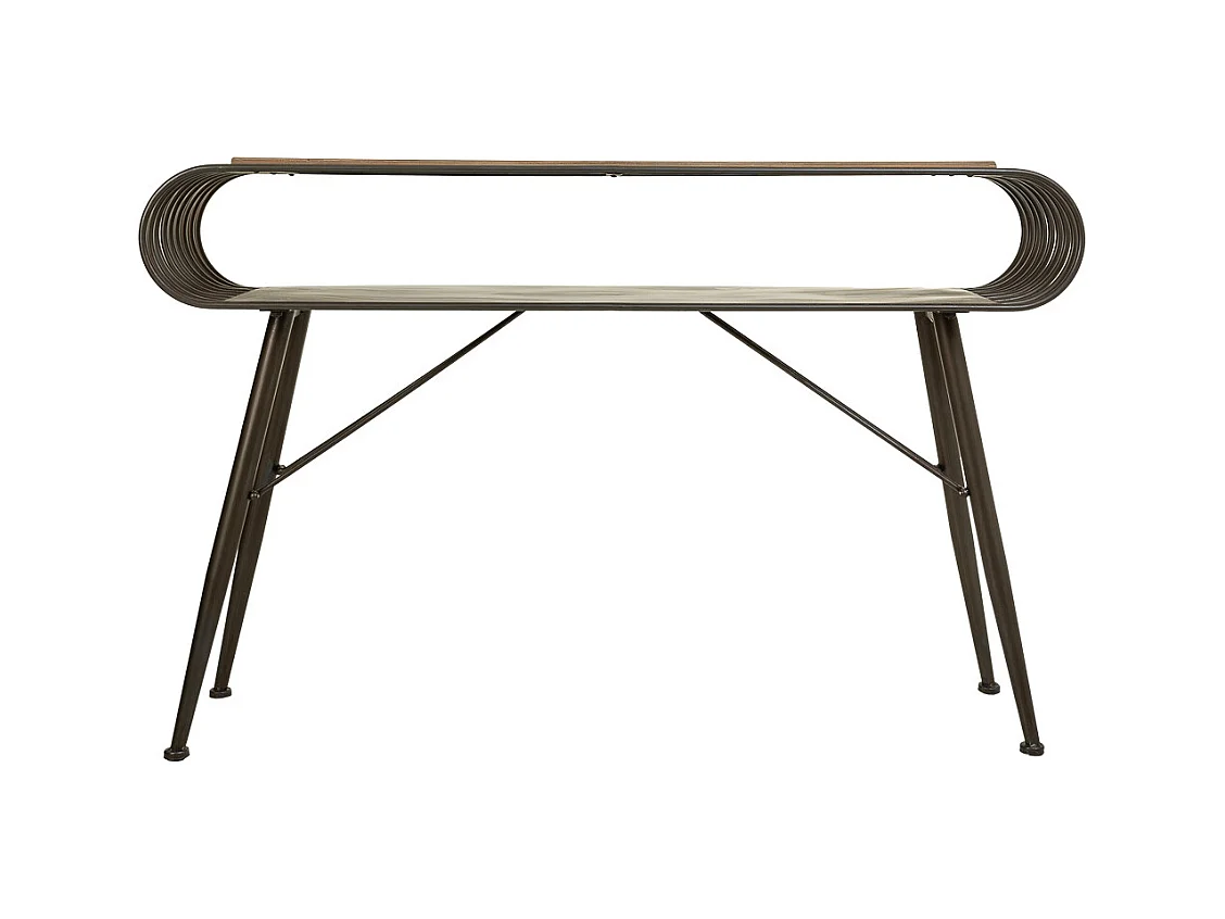 Flurtisch aus Holz und Metall braun 119x33x76