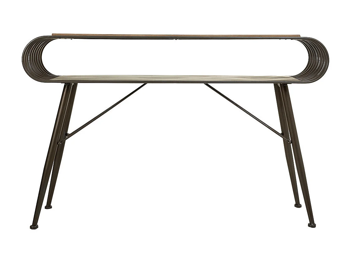 Console in legno e metallo marrone 119x33x76