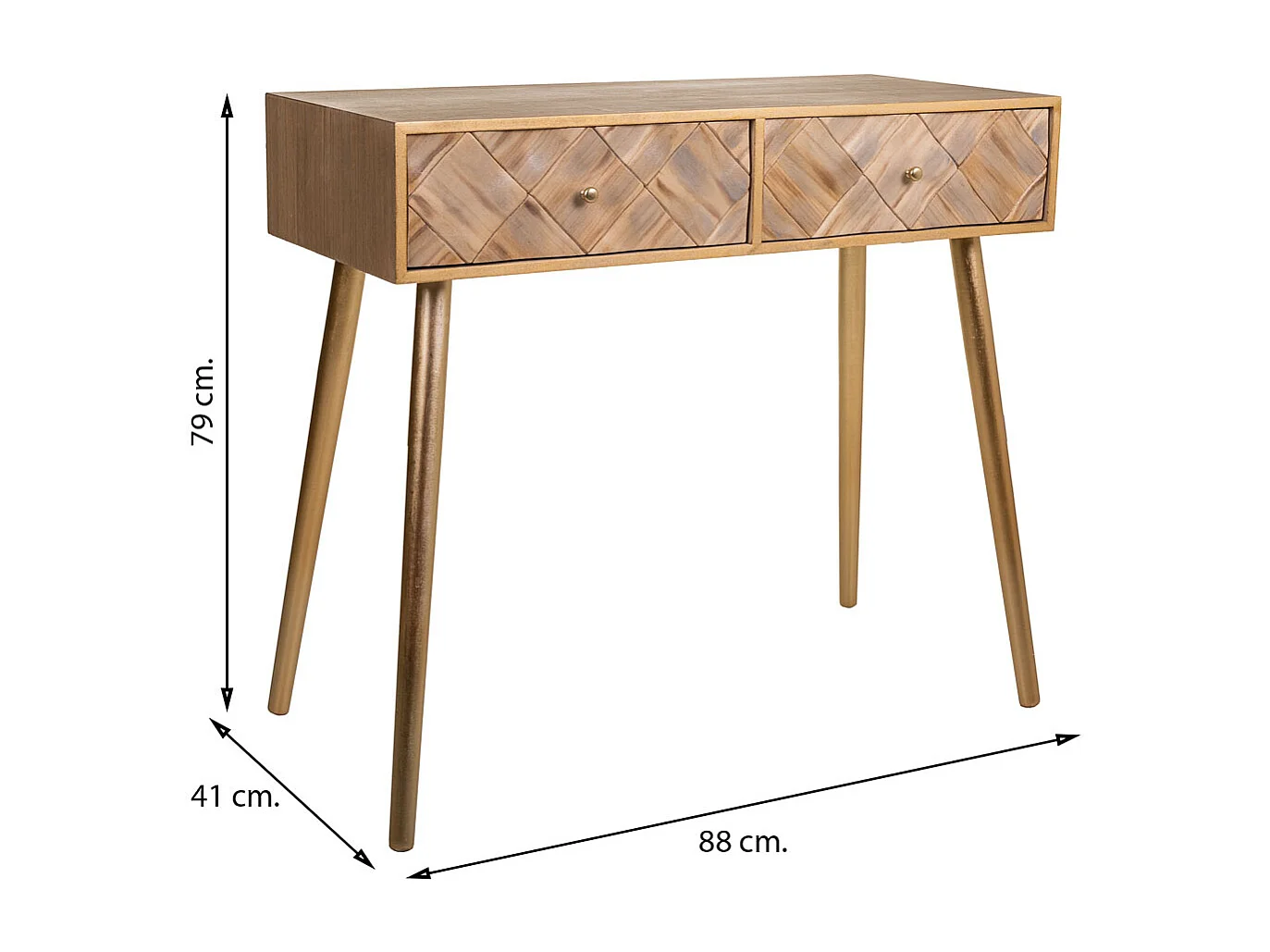 Mobile da ingresso in legno marrone 88x41x79h