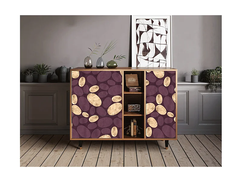 Buffet - 125x98x48 cm - BS2 - Fine Wine, Noyer