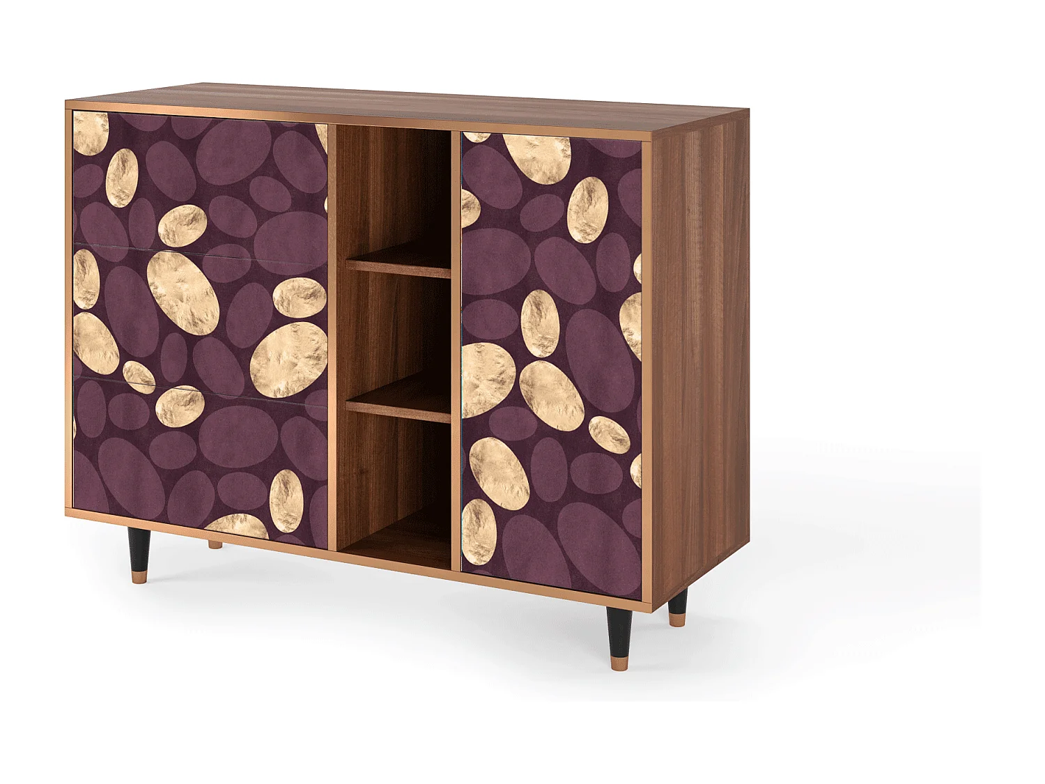 Buffet - 125x98x48 cm - BS2 - Fine Wine, Noyer