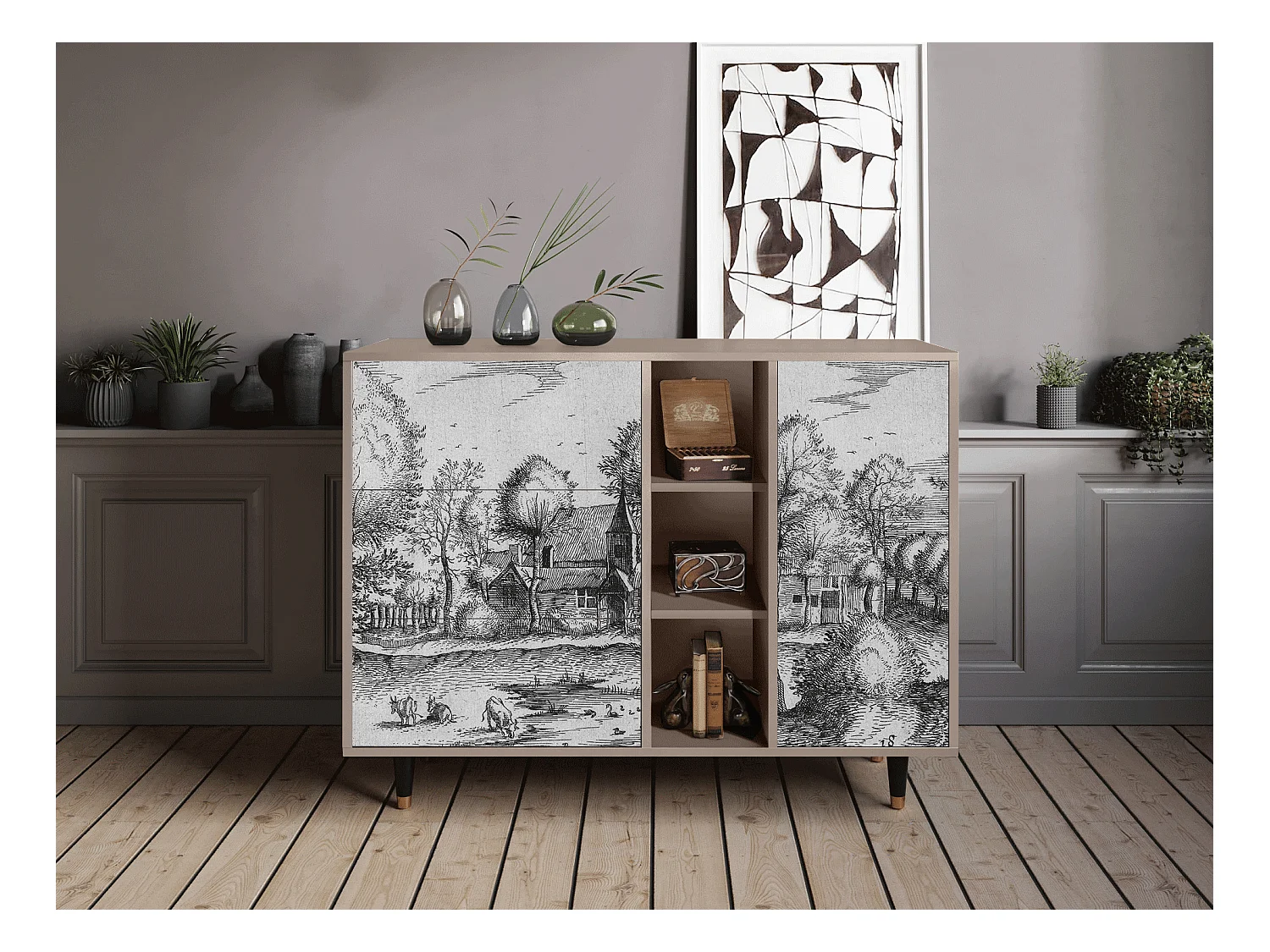 Sideboard - 125x98x48 cm - BS2 - A Pond, Latte