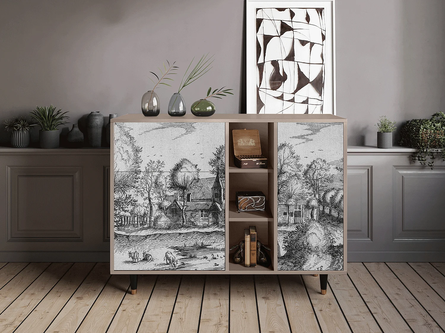 Buffet - 125x98x48 cm - BS2 - A Pond, Latte