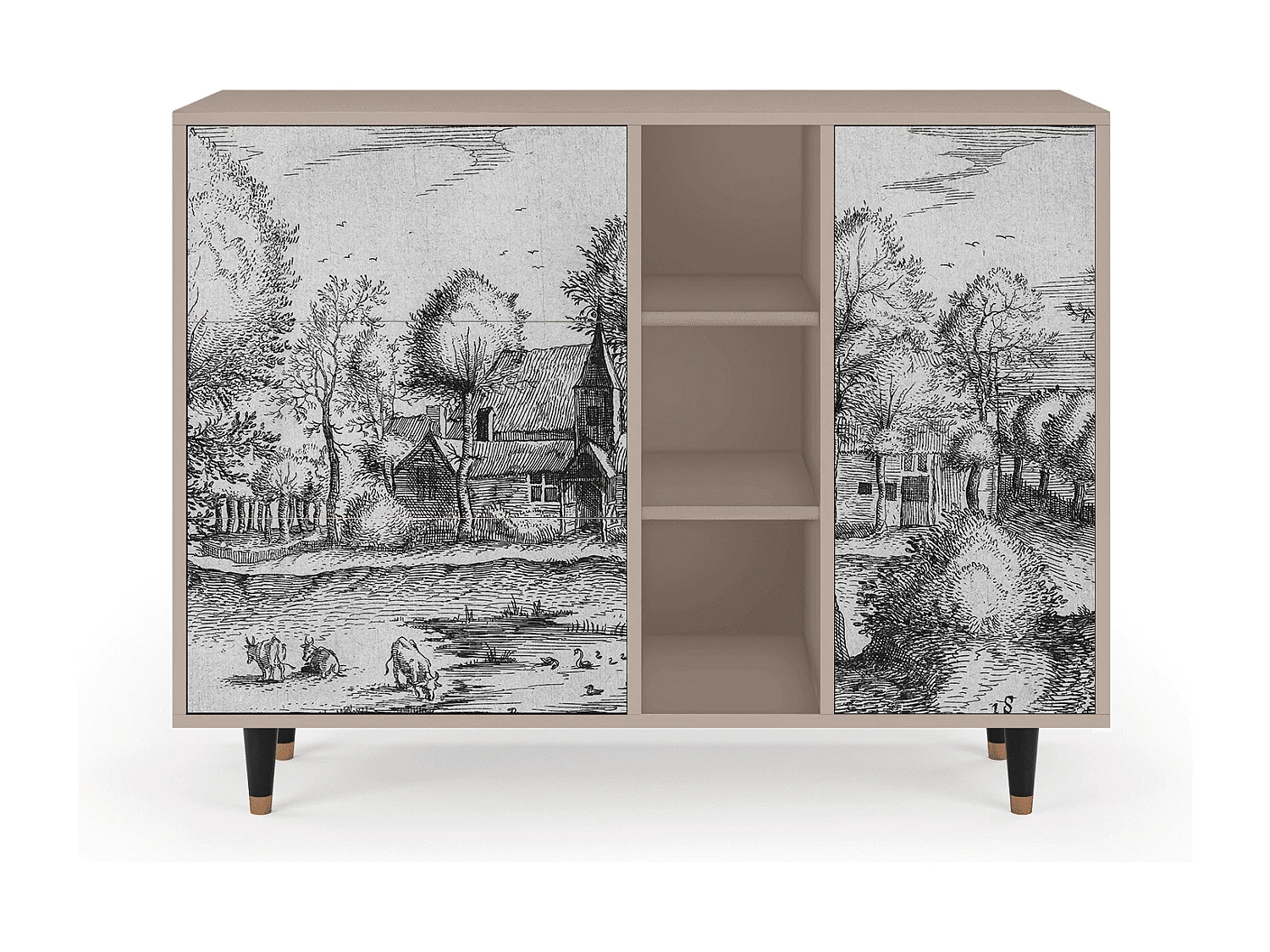 Buffet - 125x98x48 cm - BS2 - A Pond, Latte