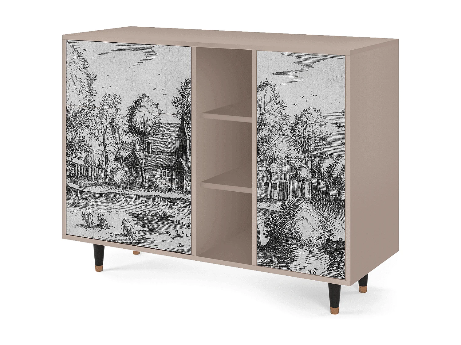 Buffet - 125x98x48 cm - BS2 - A Pond, Latte