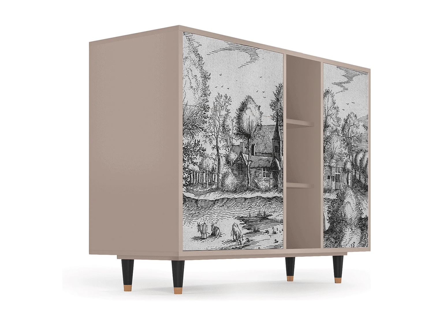 Buffet - 125x98x48 cm - BS2 - A Pond, Latte