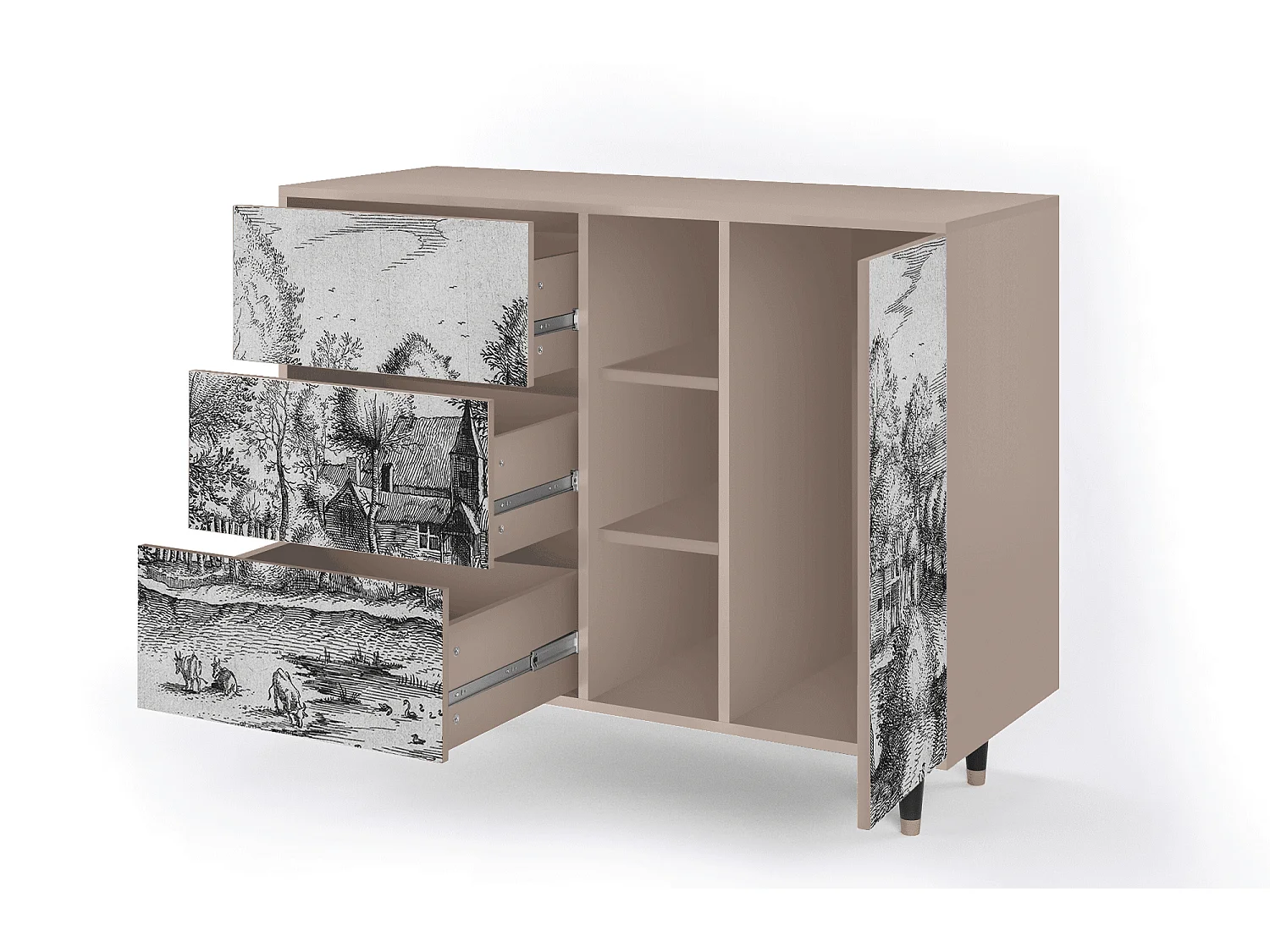 Buffet - 125x98x48 cm - BS2 - A Pond, Latte