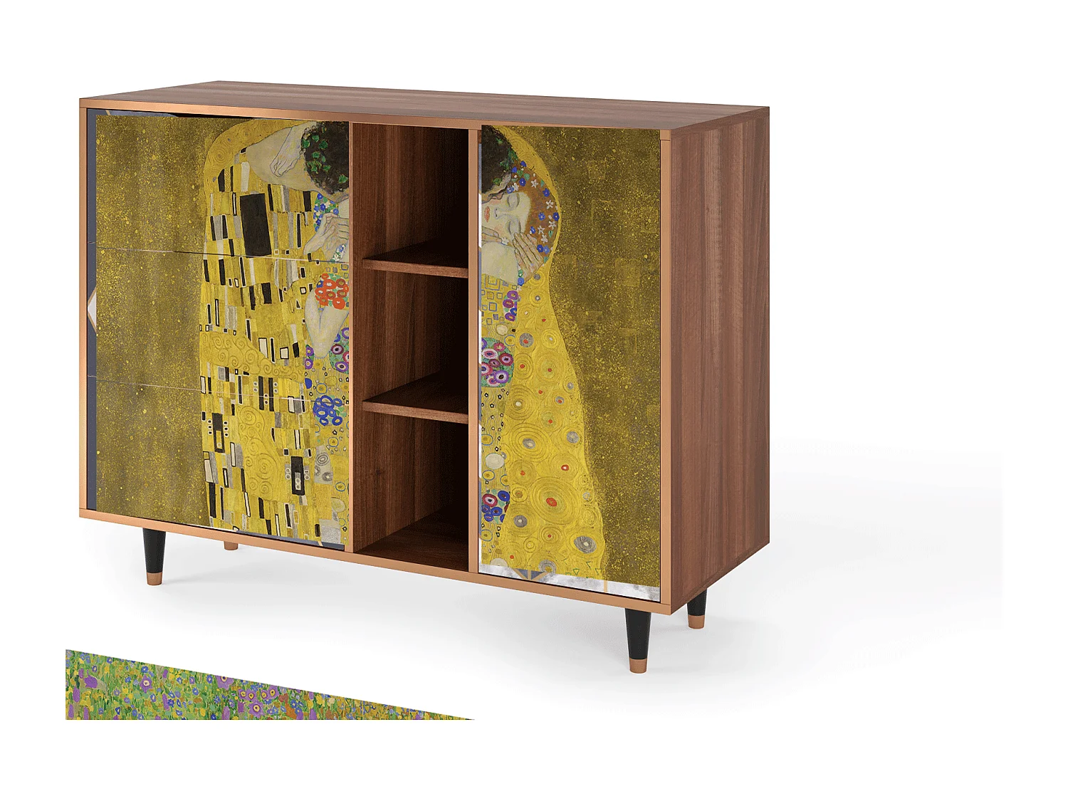 Buffet - 125x98x48 cm - BS2 - The Kiss by Klimt , Noyer