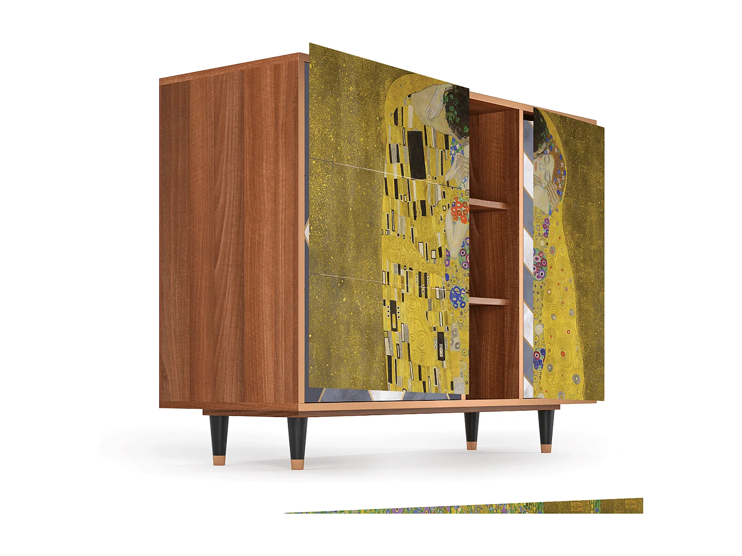 Buffet - 125x98x48 cm - BS2 - The Kiss by Klimt , Noyer