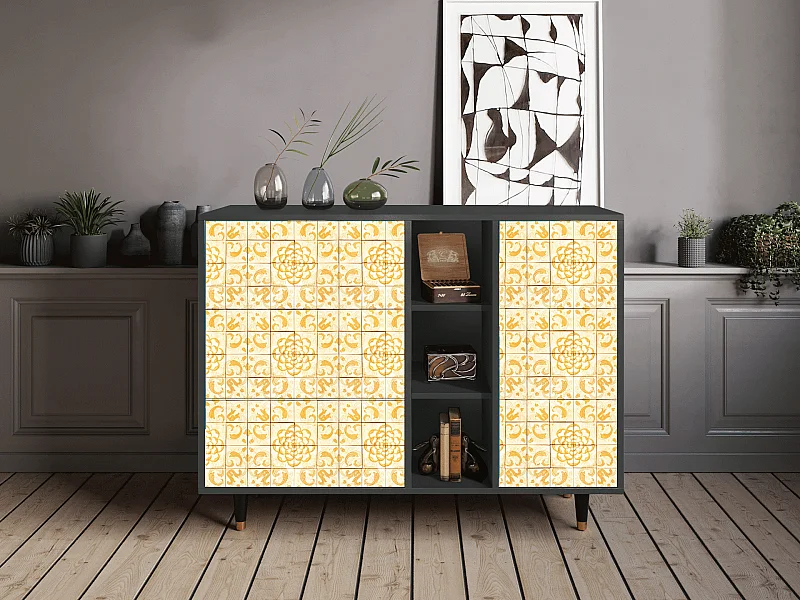 Sideboard - 125x98x48 cm - BS2 - Sunshiny Tile, Anthrazit