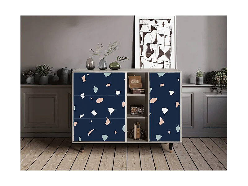 Kredens - 125x98x48 cm - BS2 - Space Satellites, Piaskowy