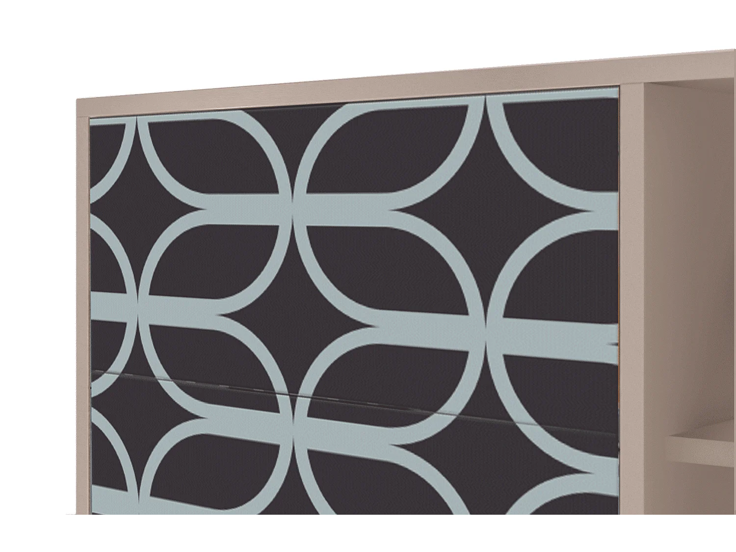 Buffet - 125x98x48 cm - BS2 - Braided Blue, Latte