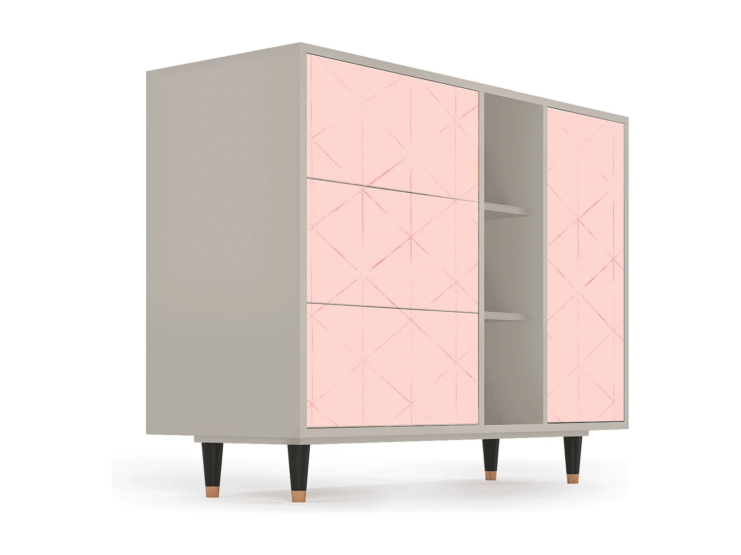 Buffet - 125x98x48 cm - BS2 - Rose Quartz, Sable