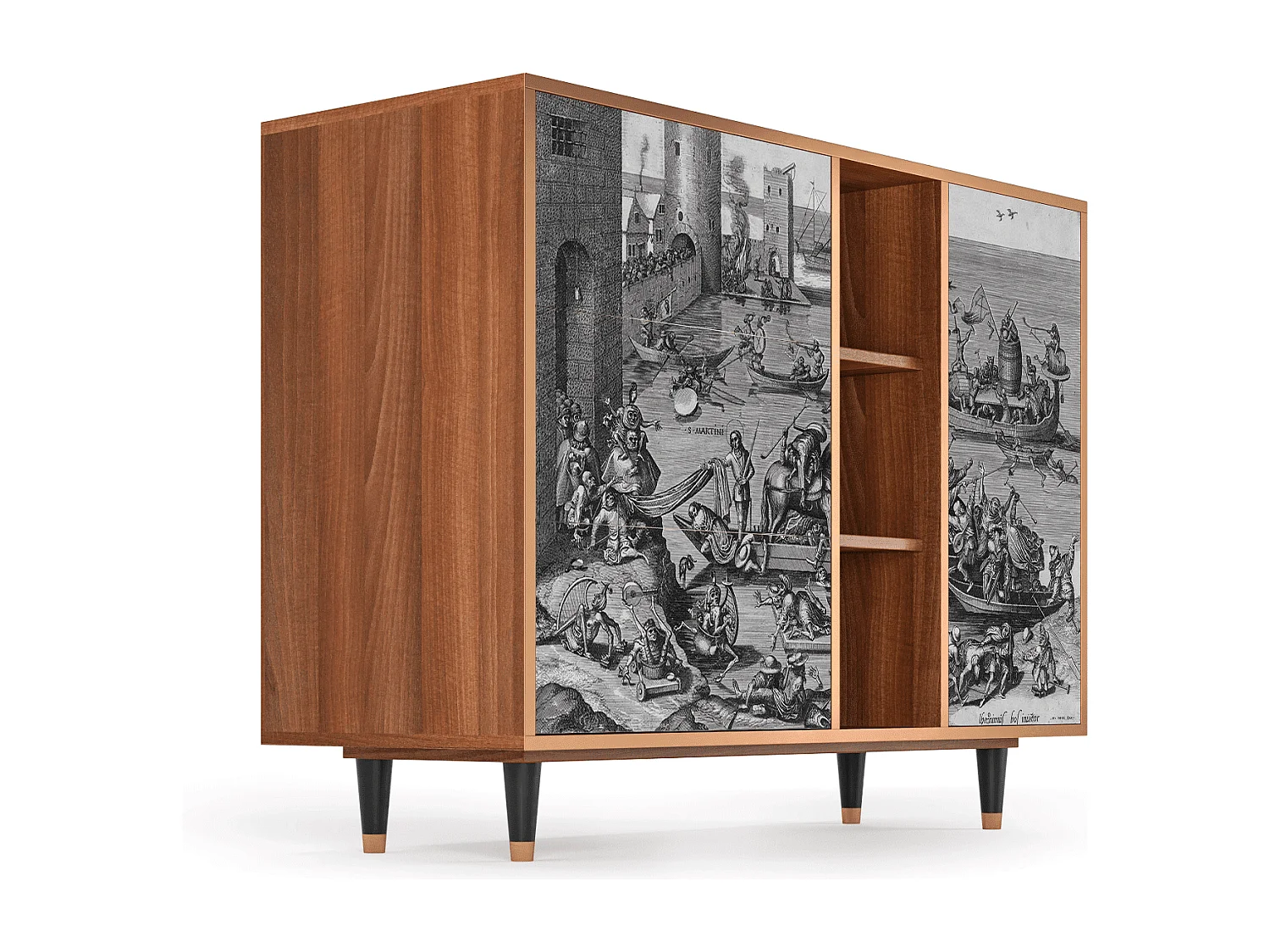 Credenza - 125x98x48 cm - BS2 - Saint Martin, Noce