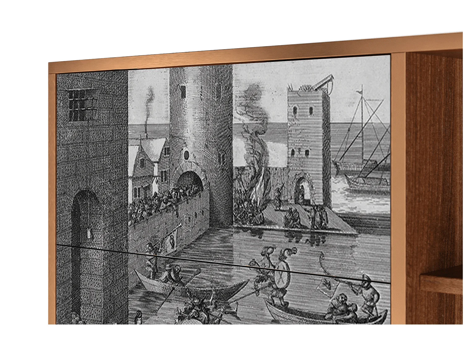 Credenza - 125x98x48 cm - BS2 - Saint Martin, Noce