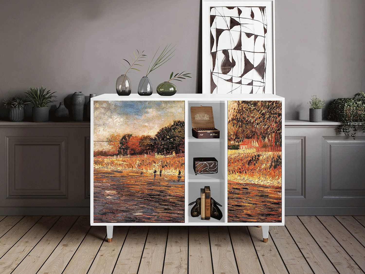 Aparador - 125x98x48 cm - BS2 - The Banks, Branco