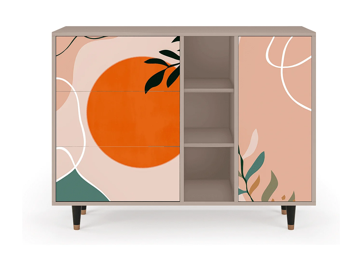 Sideboard - 125x98x48 cm - BS2 - Artwork, Latte