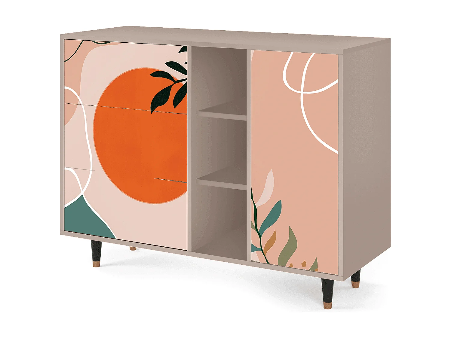 Sideboard - 125x98x48 cm - BS2 - Artwork, Latte