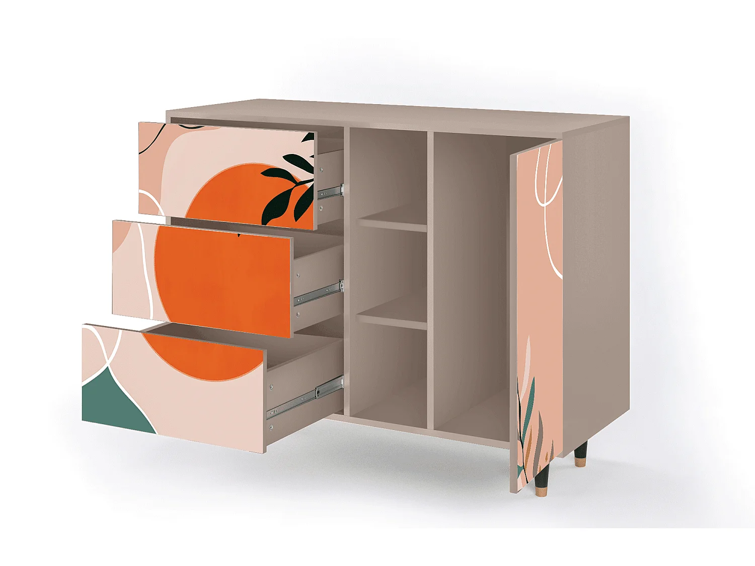 Buffet - 125x98x48 cm - BS2 - Artwork, Latte