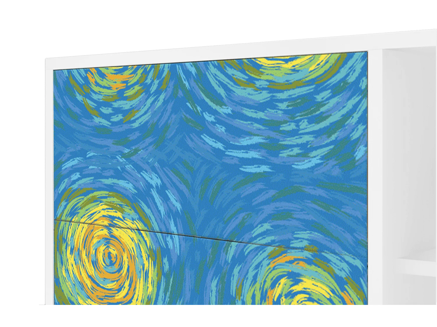 Buffet - 125x98x48 cm - BS2 - Van Gogh Lights, Blanc