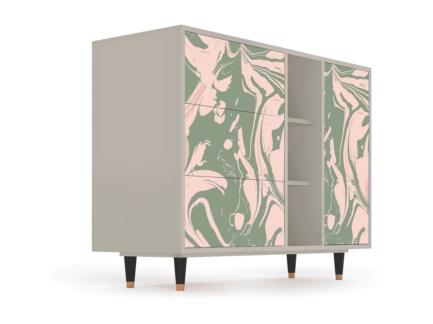 Dressoir - 125x98x48 cm - BS2 - Aquarelle, Zand