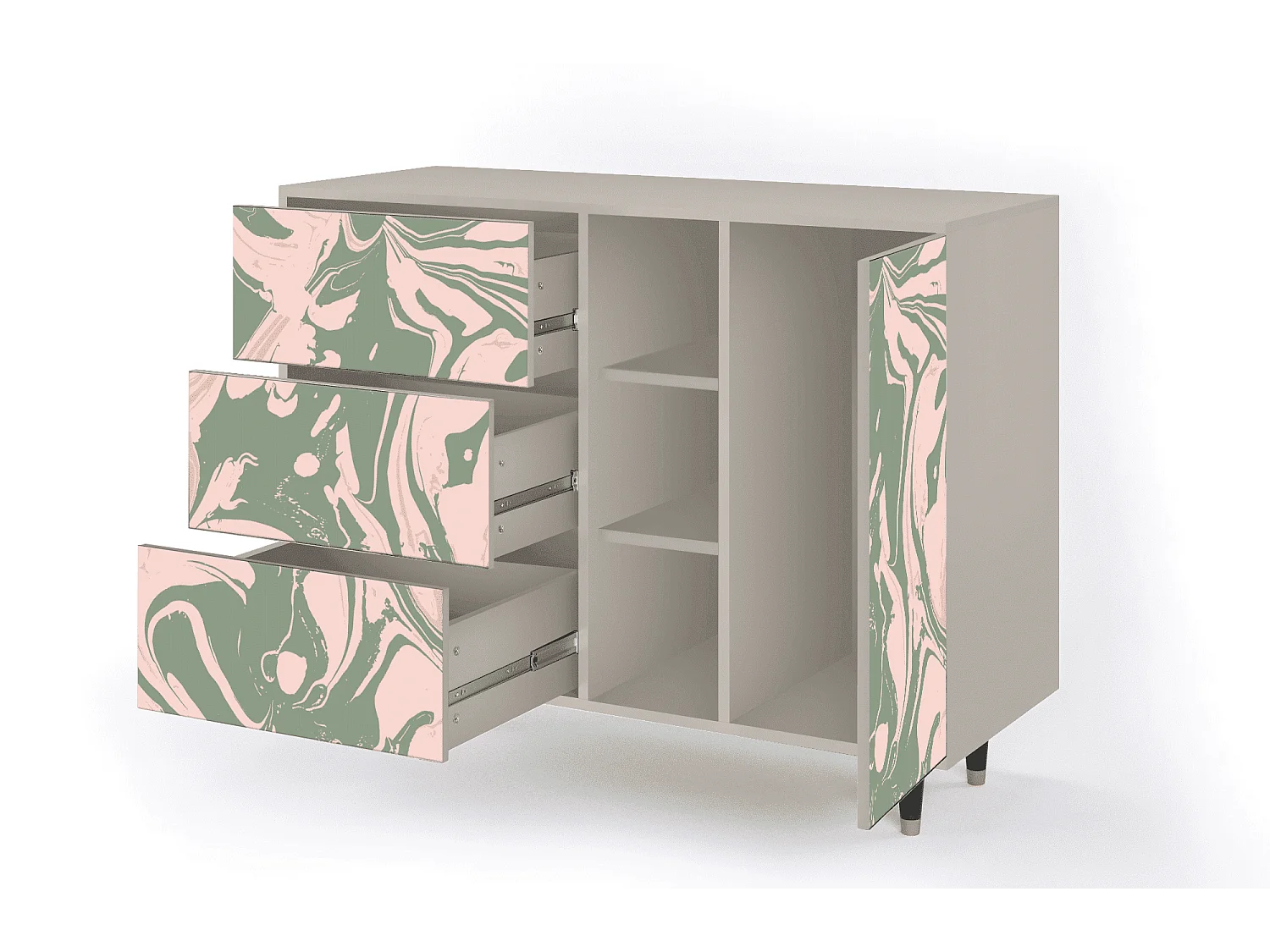 Buffet - 125x98x48 cm - BS2 - Aquarelle, Sable